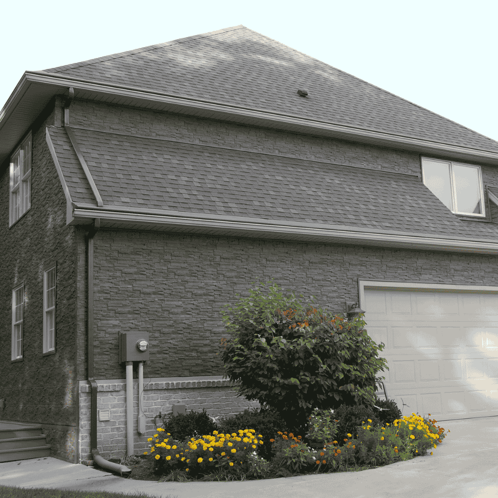 Brown Dry Stack Stone Siding Panel Exterior
