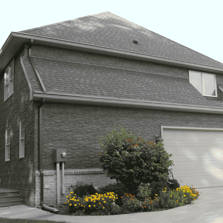 Brown Dry Stack Stone Siding Panel Exterior