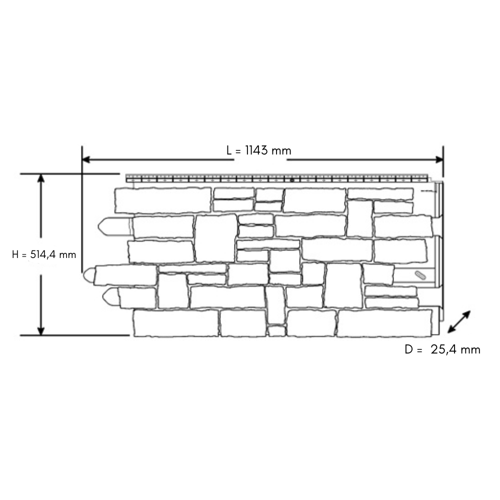 Chevron Stack Dimensions Moka Novik Stone Stacked Stone Panel | Easy Cladding – Easy Cladding Ltd