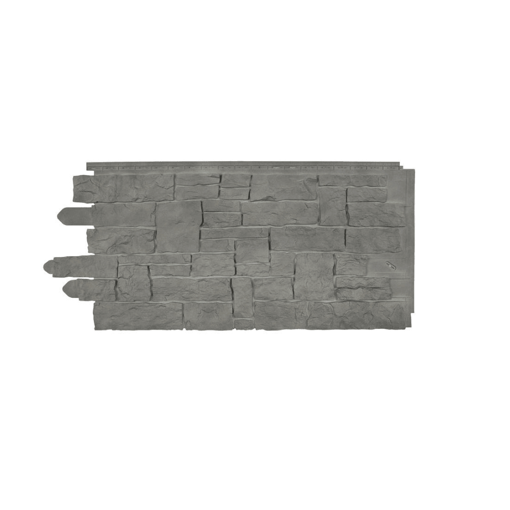 Smoke Grey | Novik Stone | Stacked Stone SK | Polymer Siding Panel |1143 mm X 514 mm
