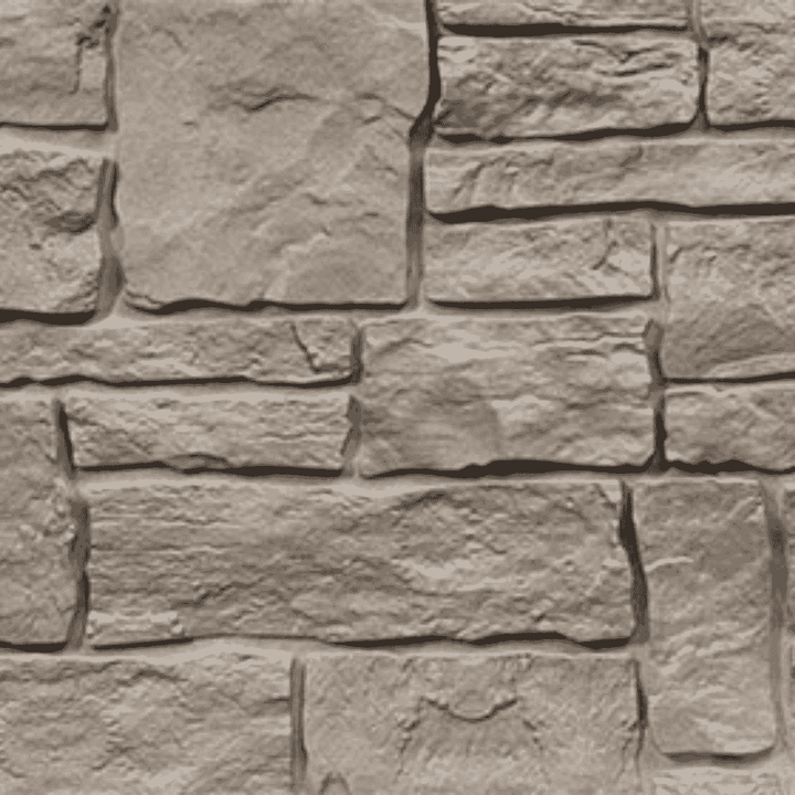 Smoke Grey | Novik Stone | Stacked Stone SK | Polymer Siding Panel |1143 mm X 514 mm